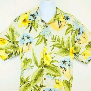 Tommy Bahama 100% Silk Hawaiian Shirt Size Large